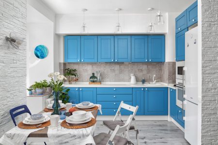фото синей кухни
